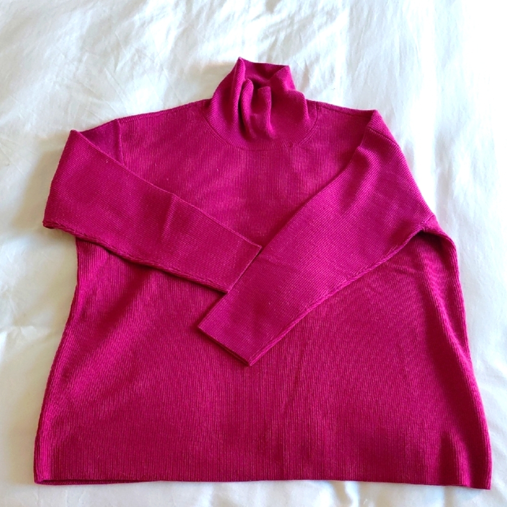 Eileen Fisher Fuchsia Turtleneck Sweater